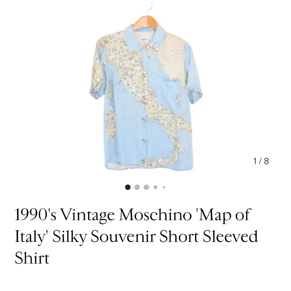 Moschino map shirt unisex